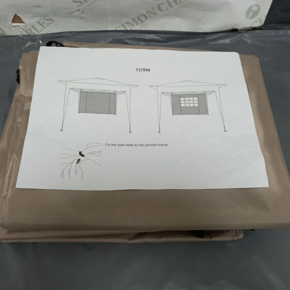 LOT OF 4 HOUSEHOLD ITEMS TO INCLUDE HEATED BLANKET AND A SET OF 2 GAZEBO SIDE WALLS