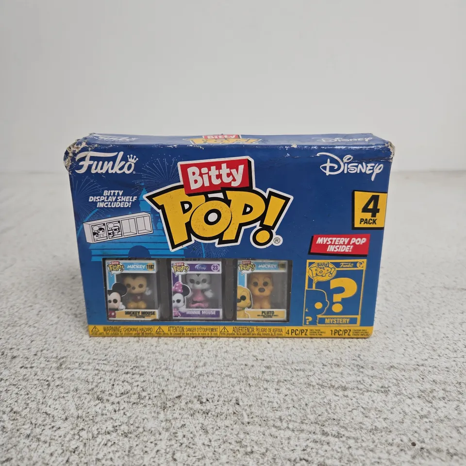 FUNKO BITTY POP! DISNEY 4-PACK – MICKEY MOUSE, MINNIE MOUSE, PLUTO + MYSTERY FIGURE