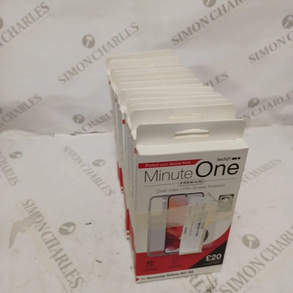 LOT OF 15 MINUTE ONE CLEAR CASE & SCREEN PROTECTOR KITS FOR SAMSUNG GALAXY S21+5G