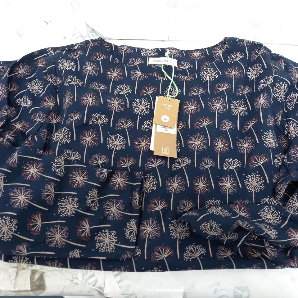 WOOLOVERS BUTTON DETAIL PRINTED TUNIC - XXL