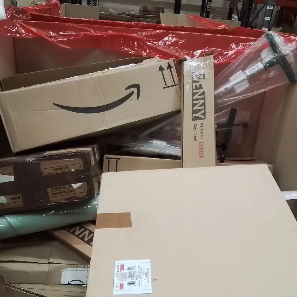 PALLET OF ASSORTED HOUSEHOLD GOODS AND PRODUCTS TO INCLUDE;3D PRINTER,WHEEL LOCK TOOL,FOOTBALL NET