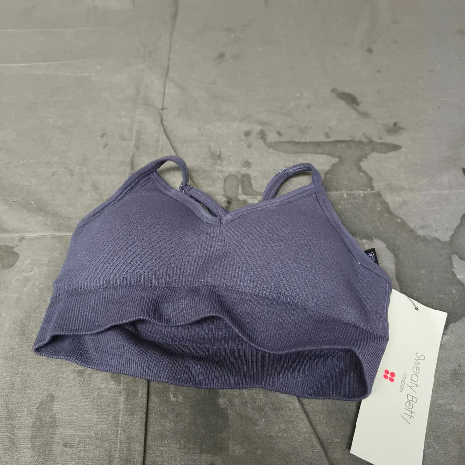 SWEET BETTY LONDON SOFT RIBBED BRA – NEBULA BLUE, SIZE S