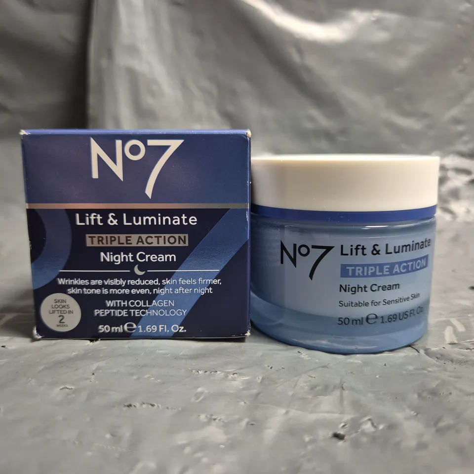 BOXED NO7 LIFT AND LUMINATE TRIPLE ACTION NIGHT CREAM - 50ML