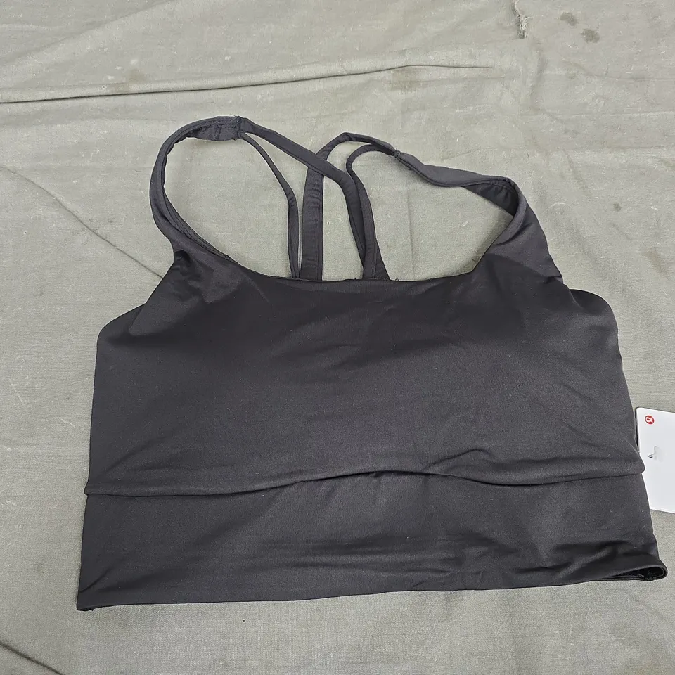 LULULEMON ENERGY LONGLINE BRA EVOLVE IN BLACK - SMALL