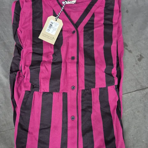 TURTLEDOVE LONDON BOLD STRIPE CLARA DRESS – BERRY, UK SIZE 3