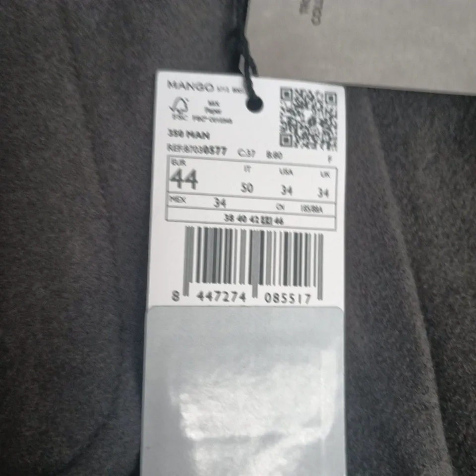 MANGO MEN'S GREY TROUSERS – UK 34 (EU 50)