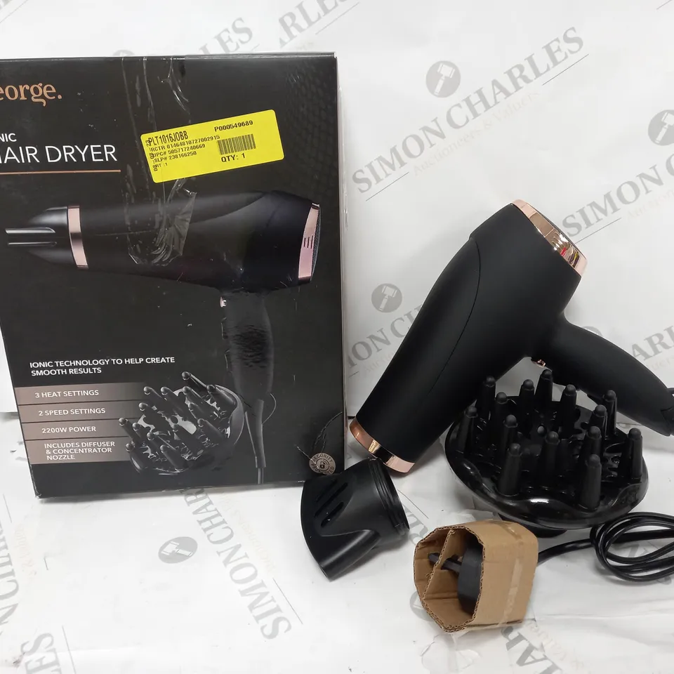 BOXED IONIC HAIR DRYER IN BLACK
