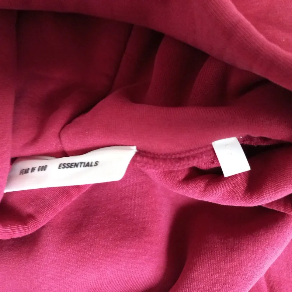 FEAR OF GOD ESSENTIALS HOODIE – RED (UNISEX) UK S