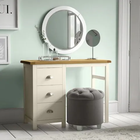 BOXED 3 DRAWER DRESSING TABLE