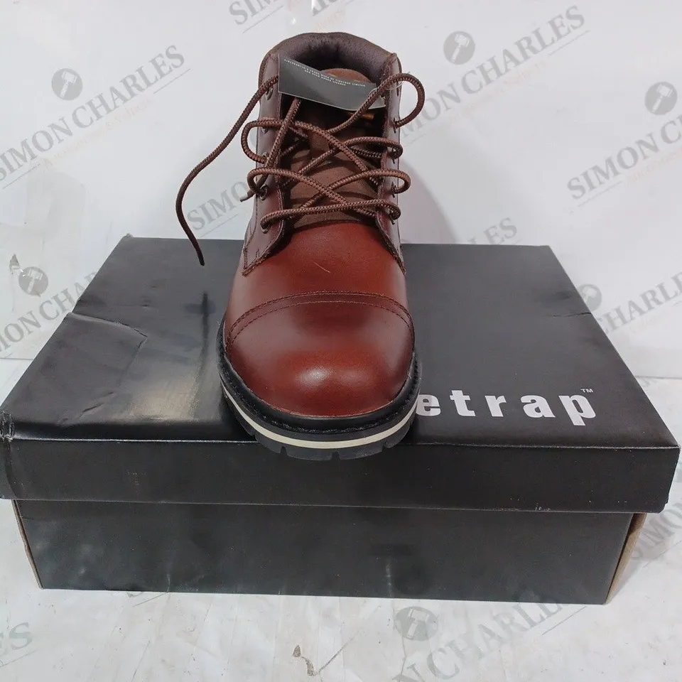 BOXED PAIR OF FIRETRAP AUBIN SHOES IN CAMEL COLOUR UK SIZE 9