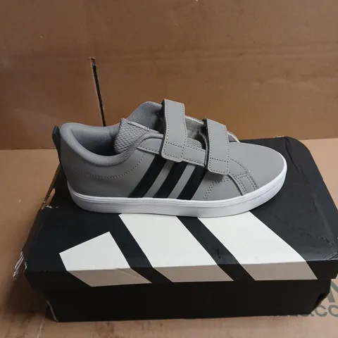 ADIDAS VELCRO STRAP PACE 2.0 GREY/BLACK TRAINERS BOXED UK SIZE 2