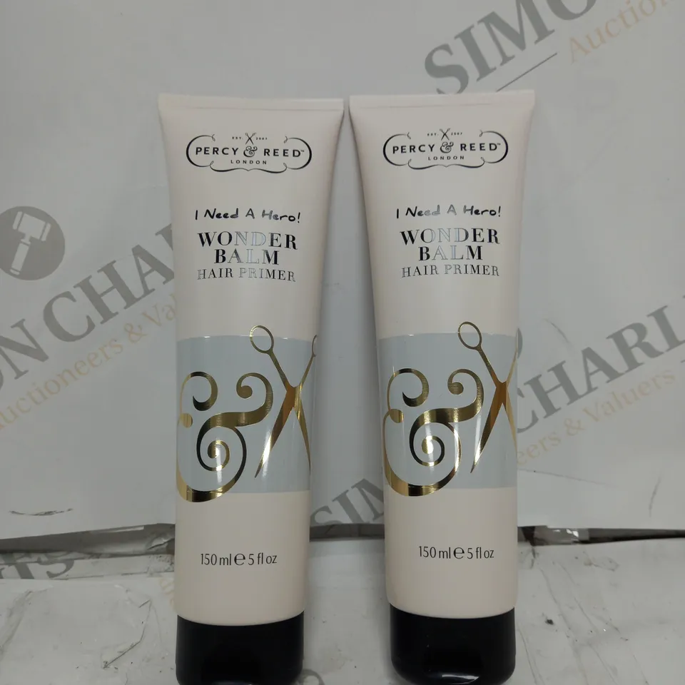 2 X BOXED PERCY REED LONDON WONDER BALM HAIR PRIMER 150ML