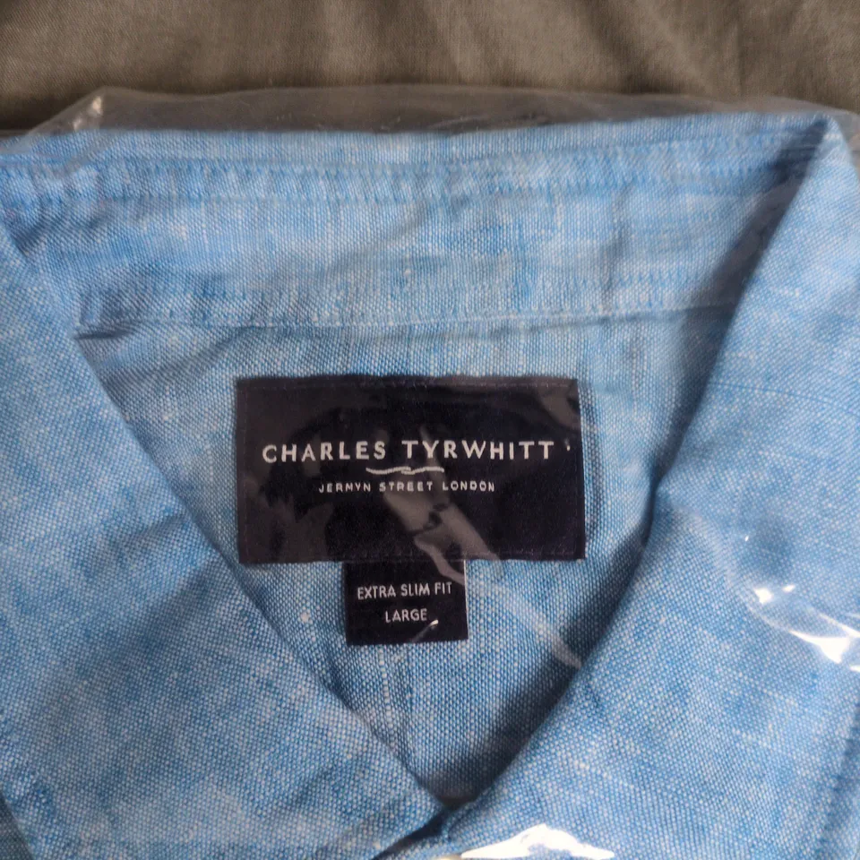 CHARLES TYRWHITT LIGHT BLUE SHIRT – EXTRA SLIM FIT – UK L