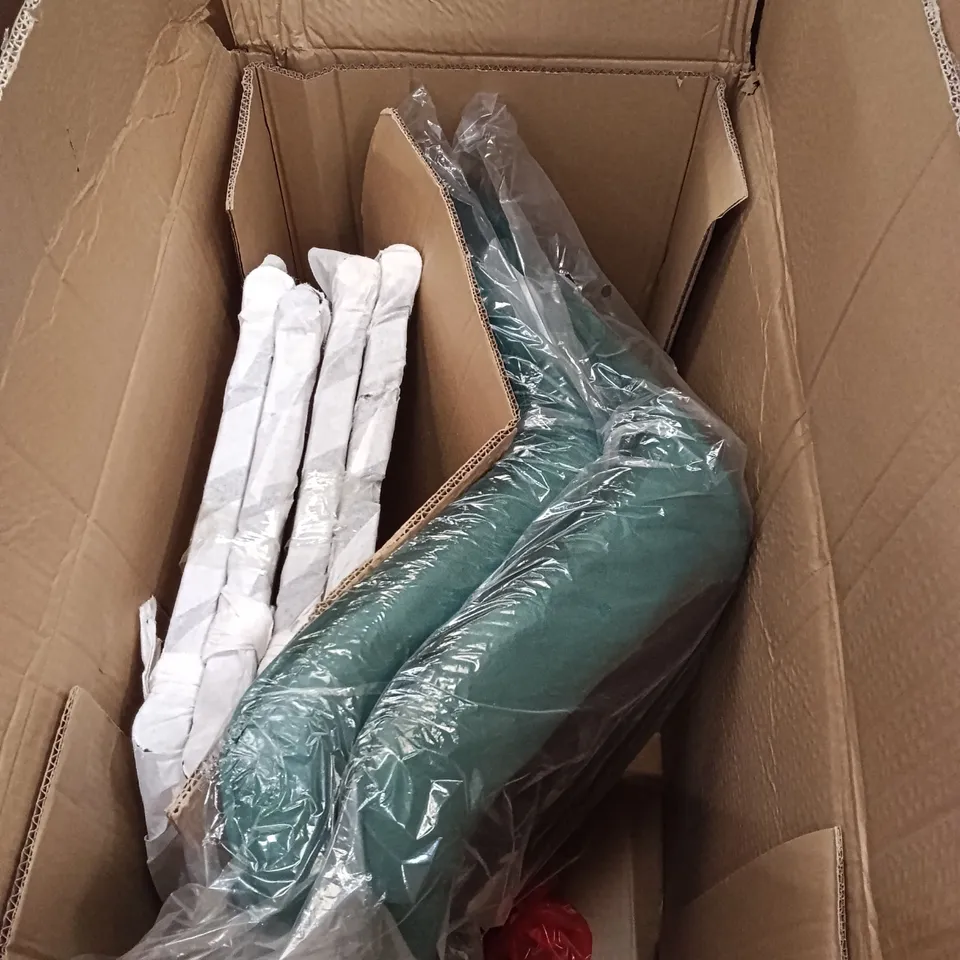 BOXED DINING CHAIR (SET OF 2) - GREEN VELVET (1 BOX)