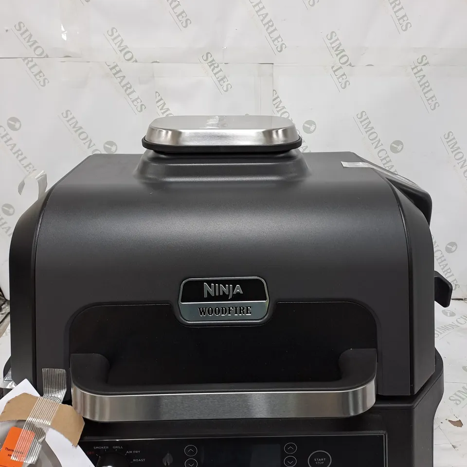 NINJA WOOD FIRE PRO XL ELECTRIC BBQ GRILL,SMART COOK SYSTEM BUILT IN THERMOMETER 