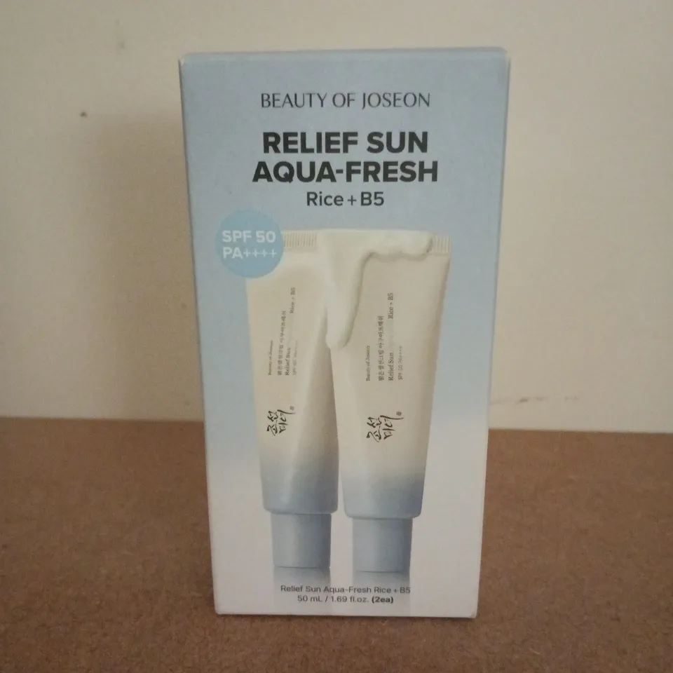 BOXED AND SEALED BEAUTY OF JOSEON RELIEF SUN AQUA-FRESH RICE+B5 (50ML)