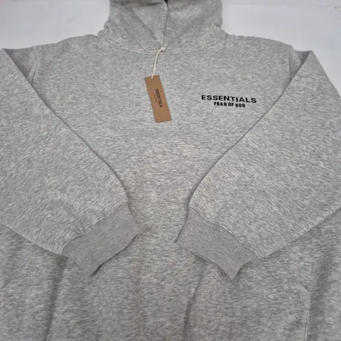 ESSENTIALS FEAR OF GOD HOODIE β GREY - SIZE LARGE