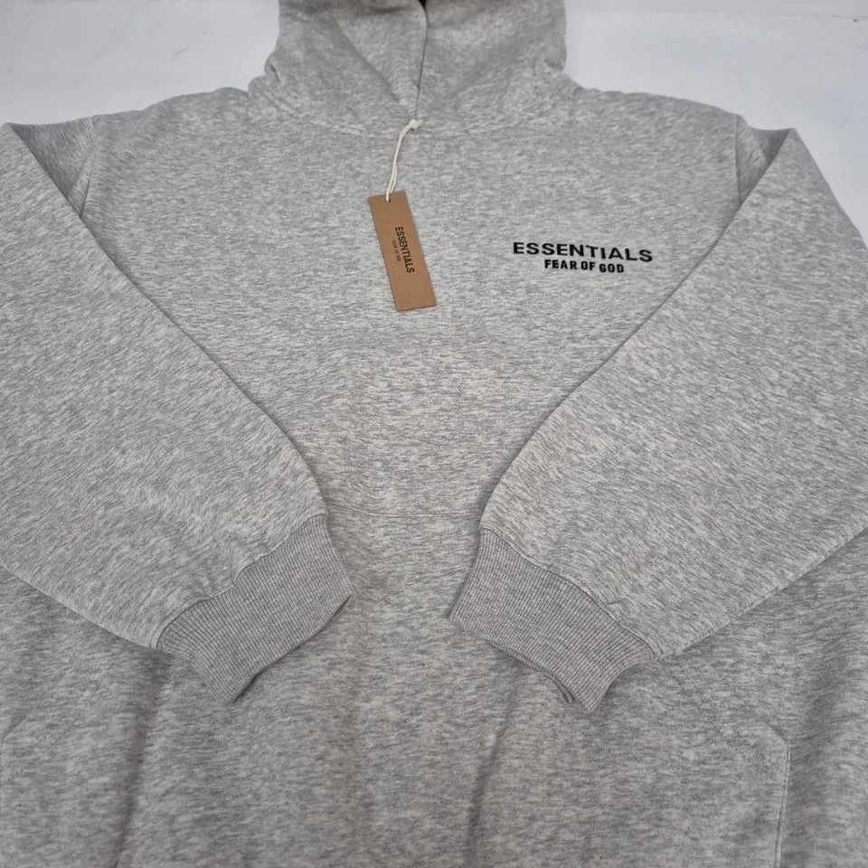 ESSENTIALS FEAR OF GOD HOODIE – GREY - SIZE LARGE