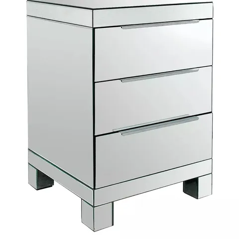 BOXED RIALTO 3 DRAWER BEDSIDE TABLE COLLECTION ONLY