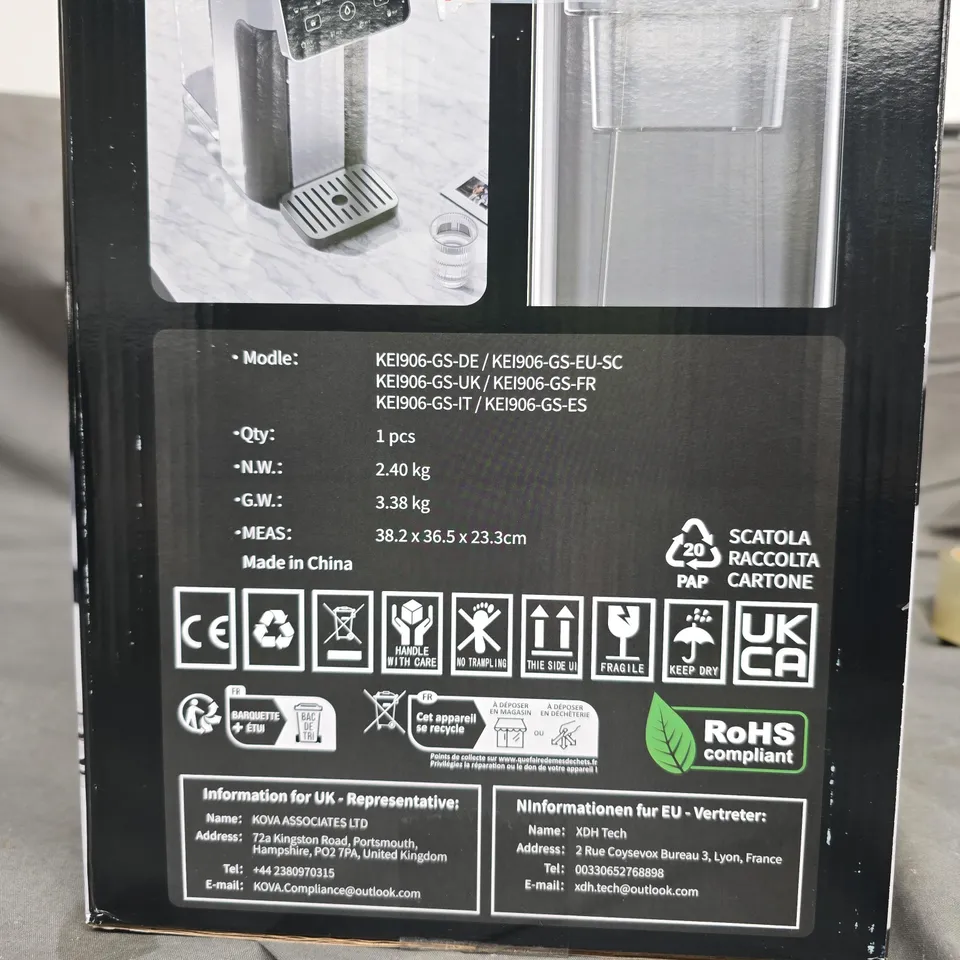 ZACHVO INSTANT HOT WATER DISPENSER – KEI906-GS (3.0 L, 2200–2600W)
