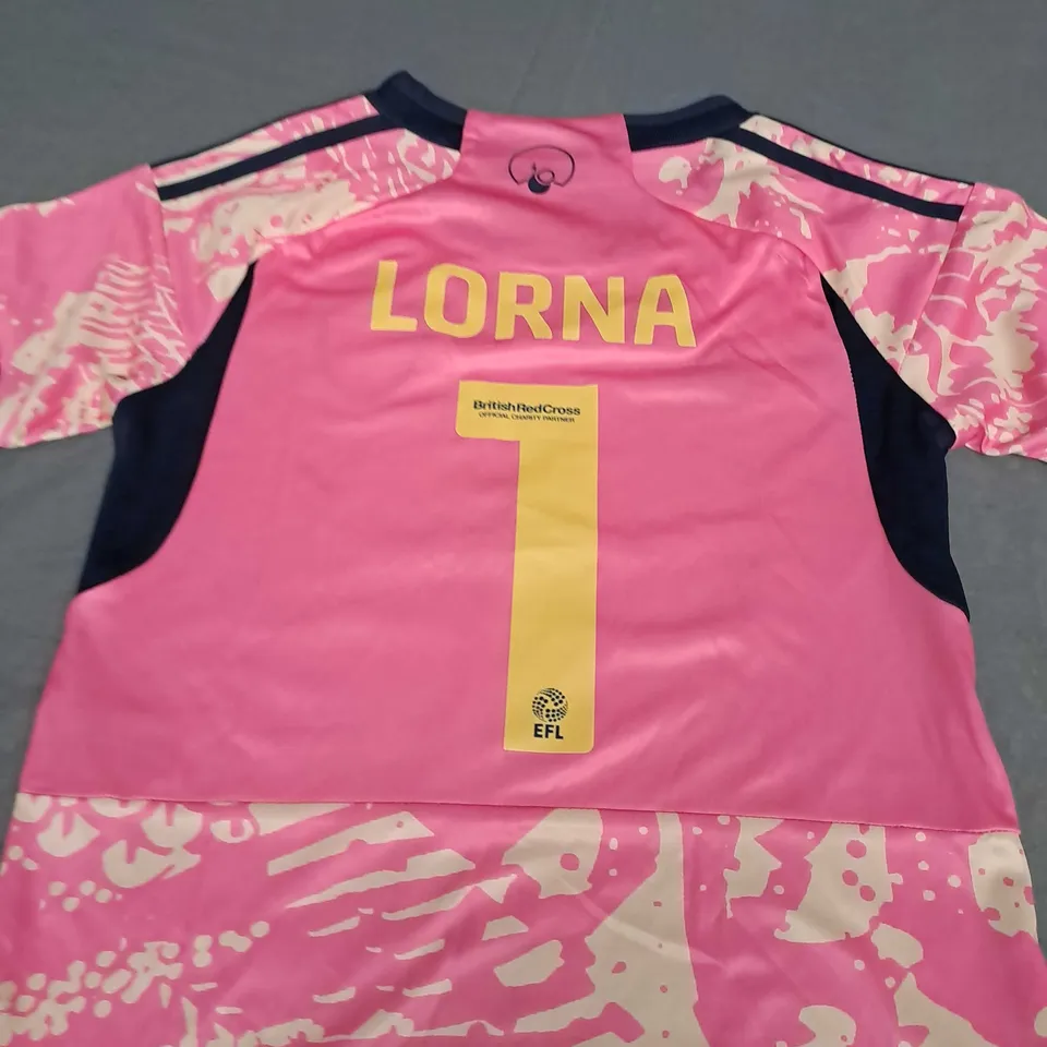 LEEDS UNITED FC AWAY KIT WITH LORNA 1 SIZE 18