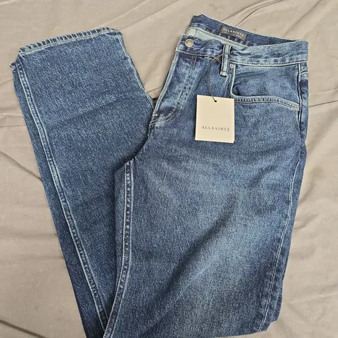 ALL SAINTS IGGY JEANS IN INDIGO BLUE - SIZE 34/32