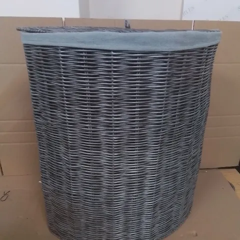 RATTAN LAUNDRY CORNER HAMPER