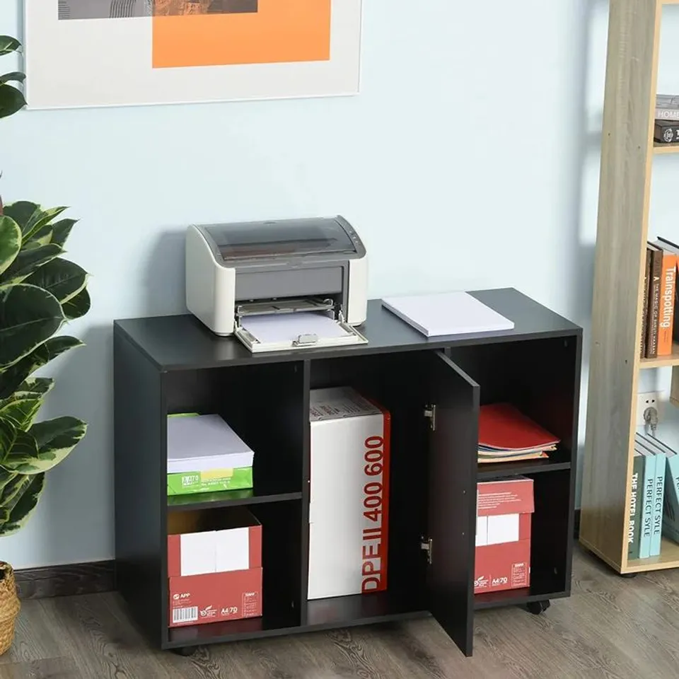 BOXED BERNARDSVILLE PRINTER STAND BOOKCASE (1 BOX)