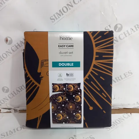 ASDA EASY CARE DUVET SET WITH 2 PILLOWCASES DOUBLE