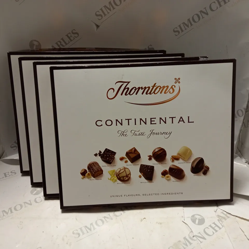 LOT OF 4 THORNTONS CONTINENTAL CHOCOLATE TRAYS