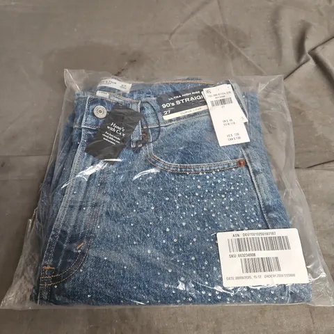 ABERCROMBIE & FITCH WOMEN'S ULTRA HIGH RISE 90S STRAIGHT JEANS – CURVE LOVE, SIZE 27