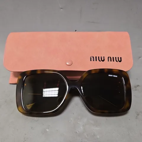 BOXED MIU MIU BROWN PATTERN SUN GLASSES