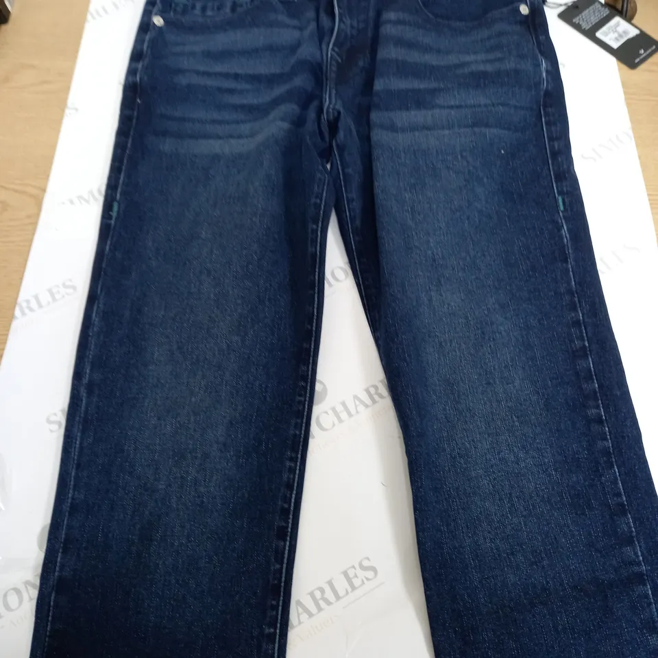 TRUE RELIGION BLUE JEANS DARK HIGH ROAD WASH SKINNY SIZE 33