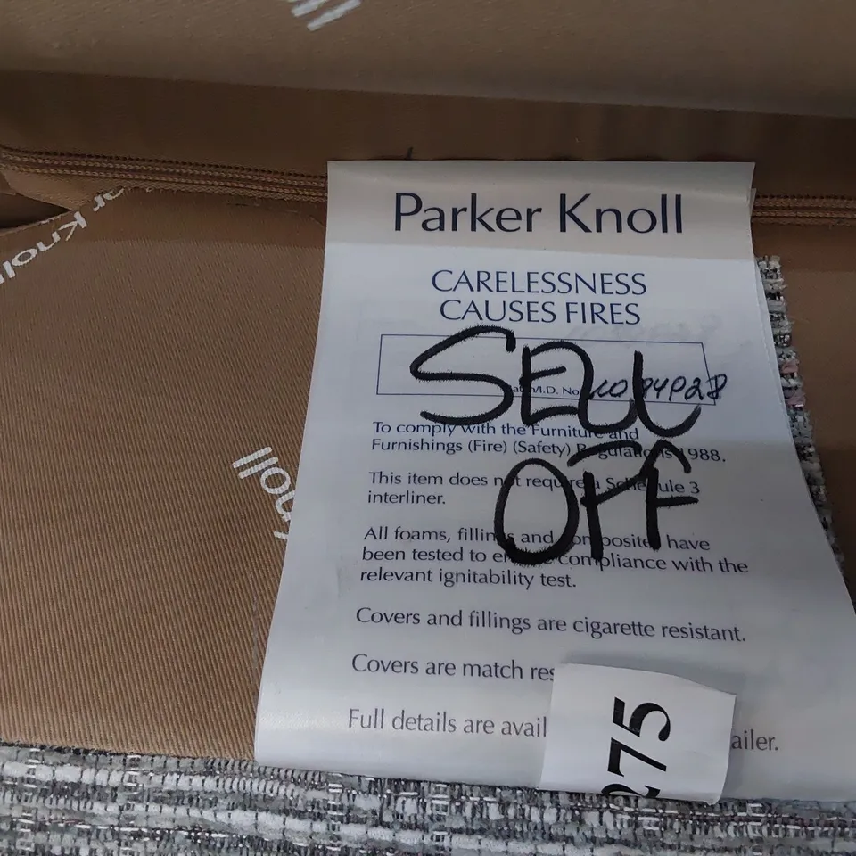QUALITY BRITISH DESIGNER PARKER KNOLL COLORADO EASY CHAIR GREY FABRIC 