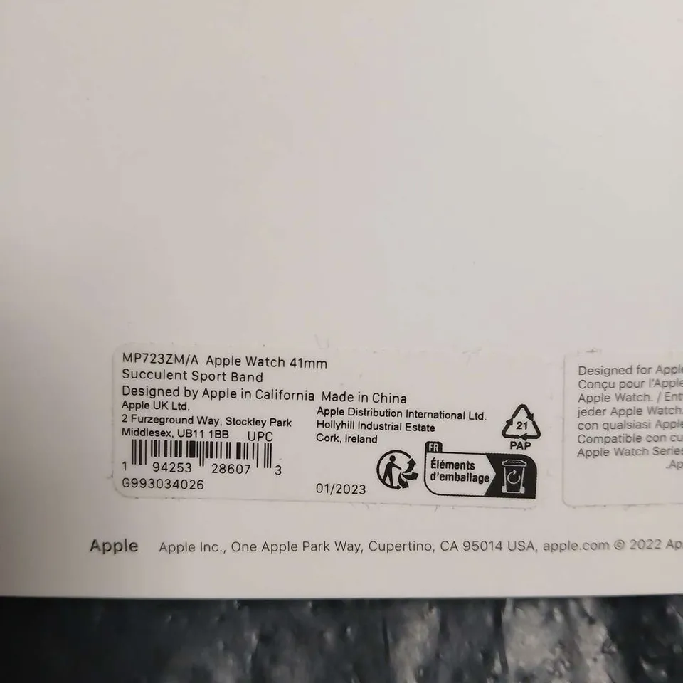 APPLE WATCH 41MM SPORT BAND – SUCCULENT