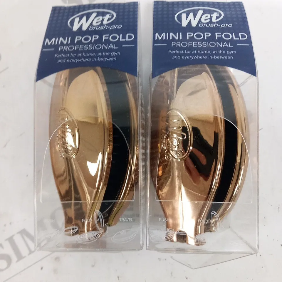 2 BOXED WET BRUSH PRO MINI POP FOLD PROFESSIONAL