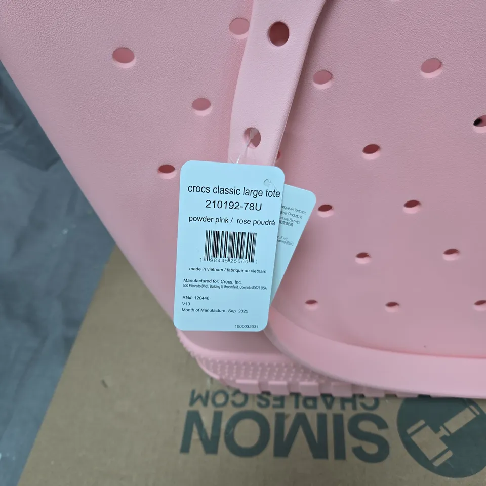 CROCS CLASSIC LARGE TOTE PINK
