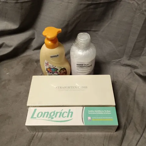 APPROXIMATELY 20 ASSORTED COSMETIC ITEMS TO INCLUDE COMB, TOOTHPASTE, CONDITIONER, KIDS SHAMPOO ETC
