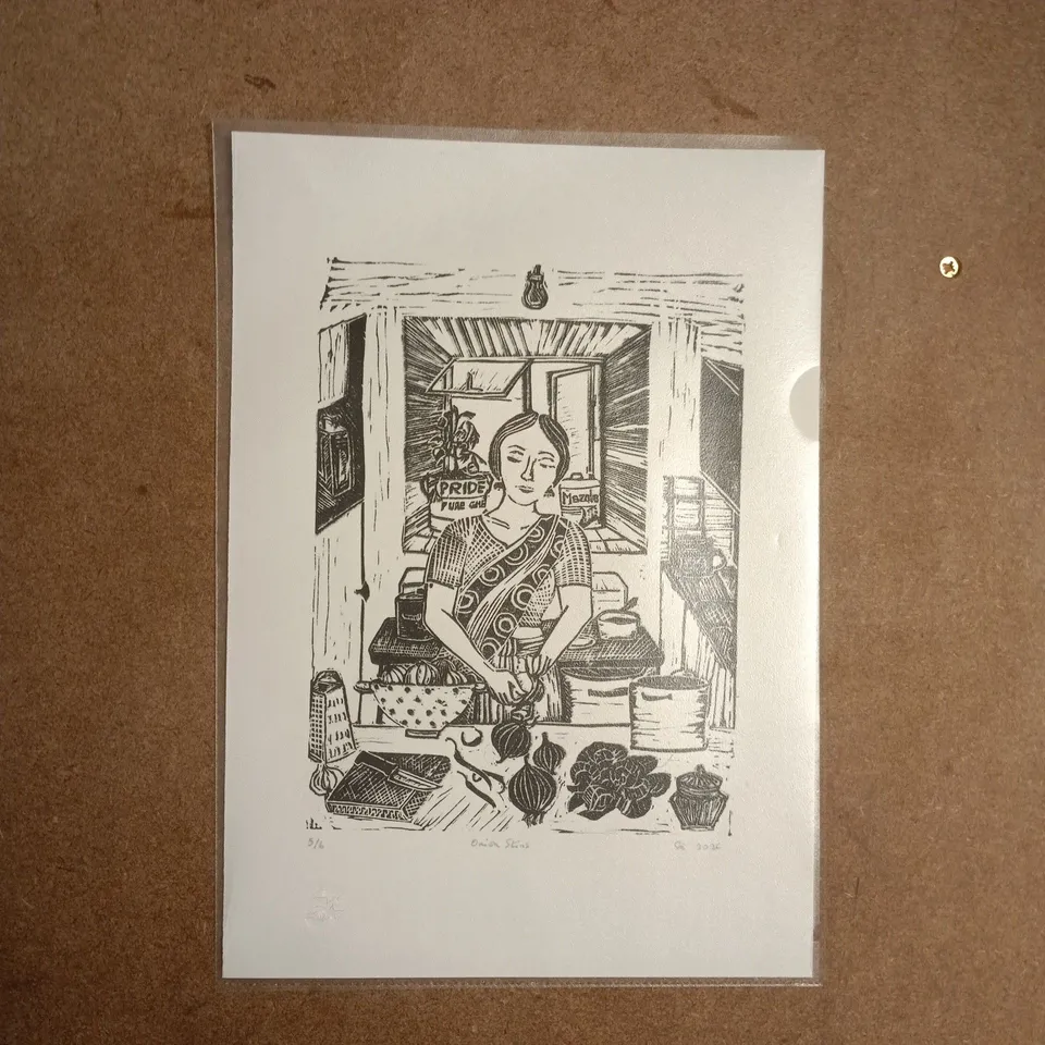 PAPER FIGHT ART "ONION SKINS" LIMITED EDITION ART PRINT 5/6