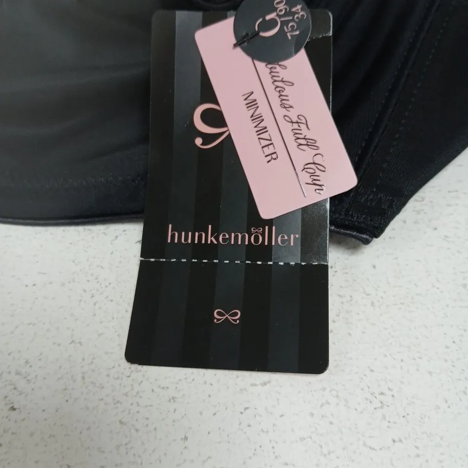 HUNKEMOLLER BLACK BRA SIZE 34G