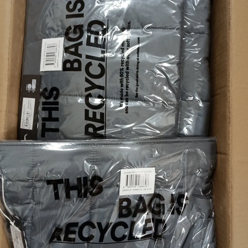 BOX OF APPROXIMATELY 12 ASSORTED CLOUDLITE LAPTOP CLUTCH CASES