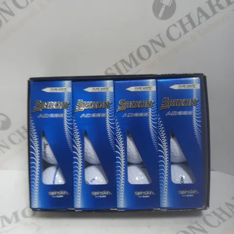 BOXED SRIXON AD333 PURE WHITE GOLF BALL PACK