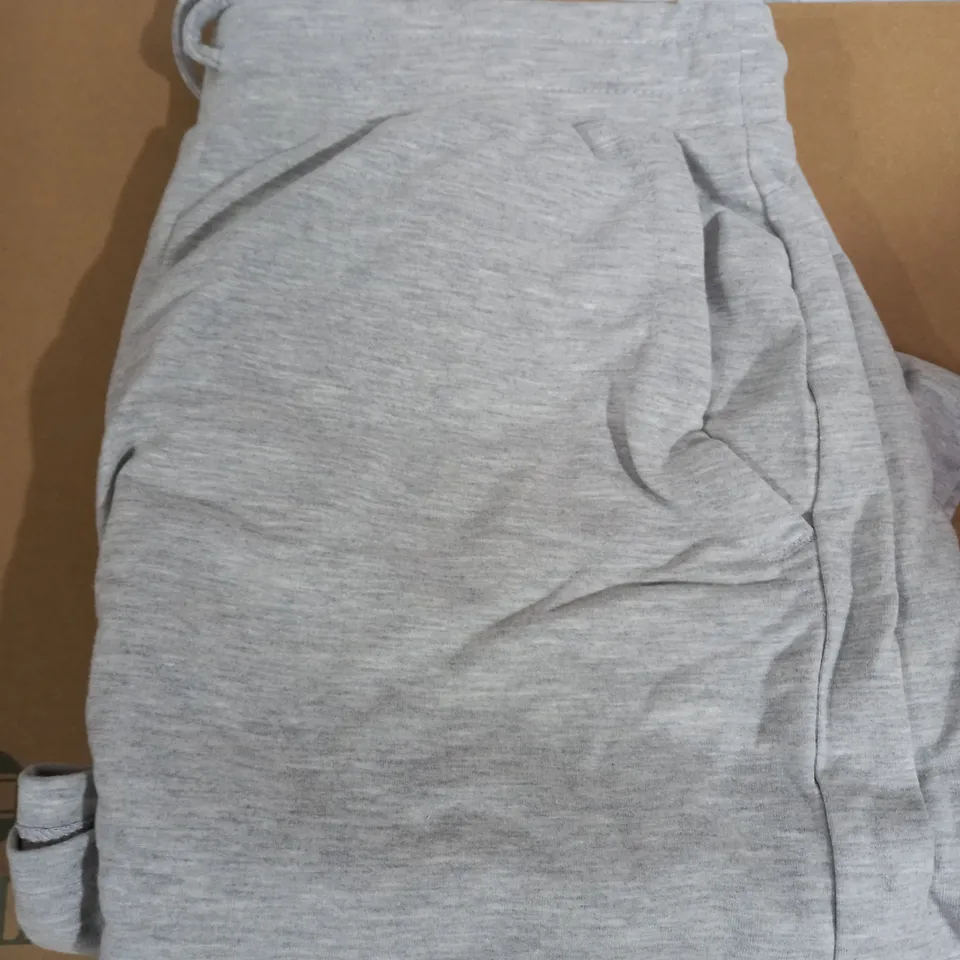 WYNNELAYERS FRENCH TERRY WIDE LEG CROPPED GREY TROUSERS MEDIUM