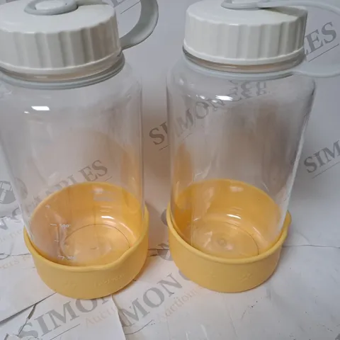 LOCKNLOCK 2X CLEAR 1000ML BPA FREE BOTTLES