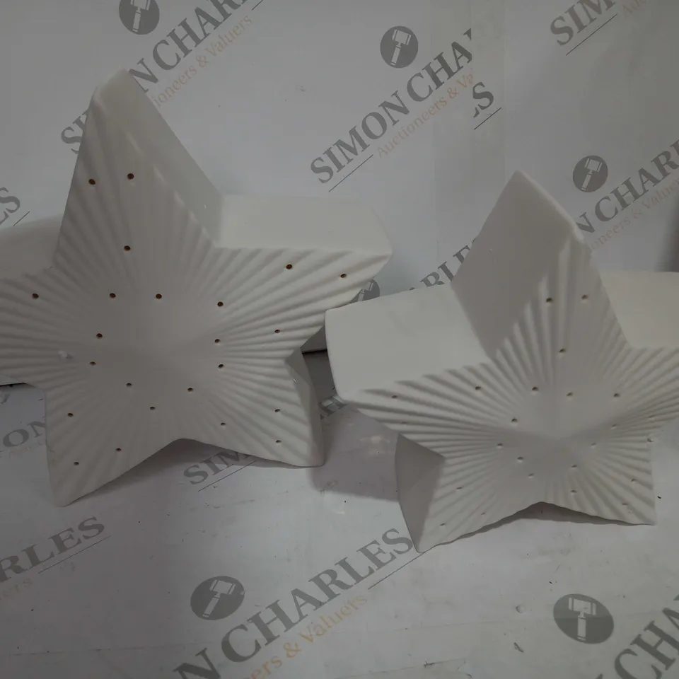 K BY KELLY HOPPEN SET OF LARGE CERAMIC LIGHT UP ORNAMENTS