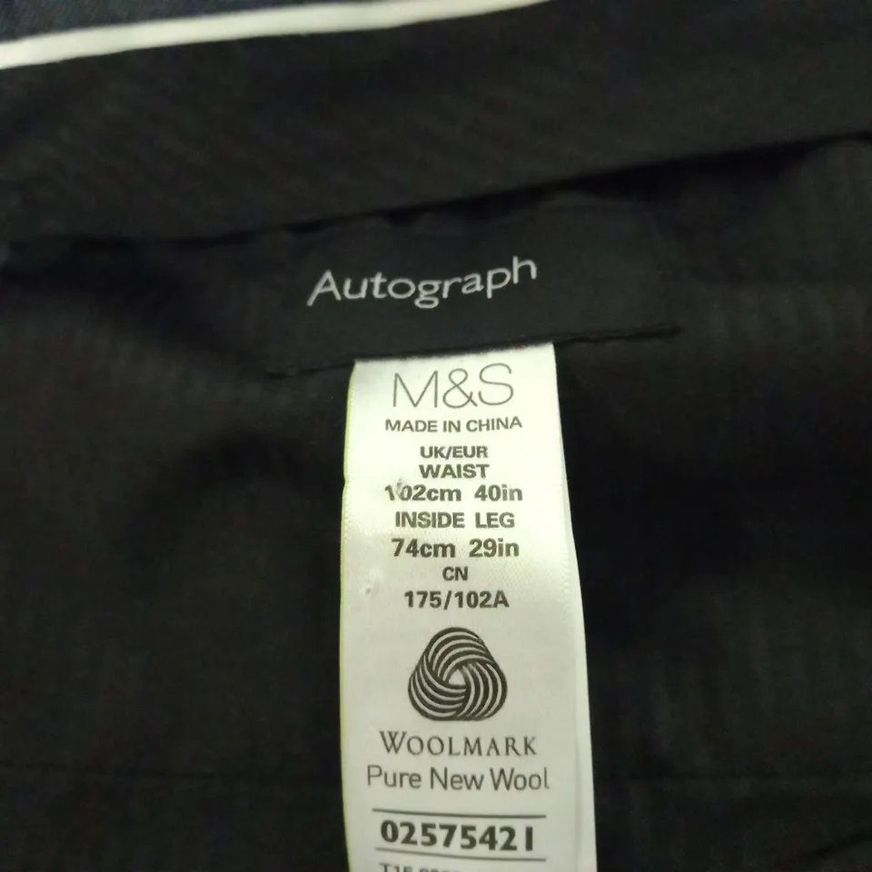 M&S FULL SUIT INCLUDING TROUSERS, SHIRT AND WAISTCOAT AND JACKET - SEE SIZES BELOW