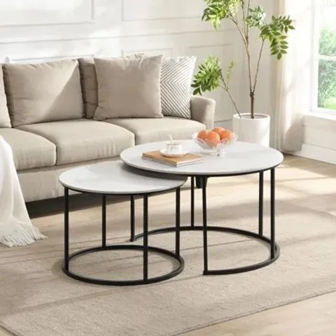 BOXED FRAME COFFEE TABLE (SET OF 2)