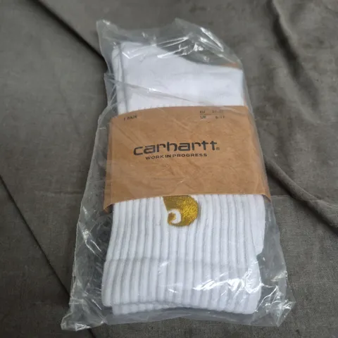 CARHARTT SOCKS – WHITE, 1 PAIR – UK 6-11 (EU 39-41)