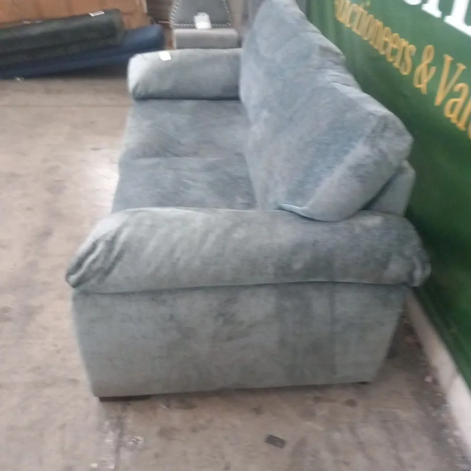 DESIGNER GREY FABRIC TWO SEATER SOFA