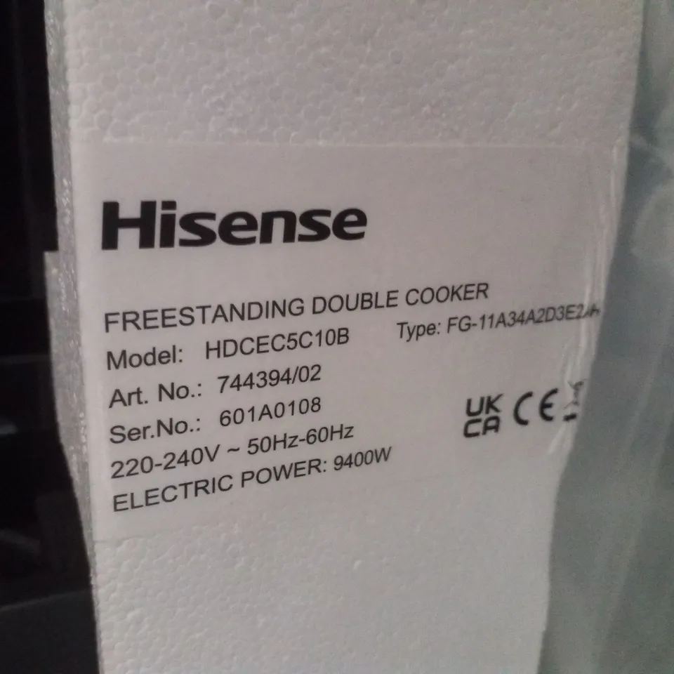 HISENSE HI6 MAX HDCEC5C10B 69/43L CERAMIC FREESTANDING 50CM ELECTRIC COOKER - BLACK